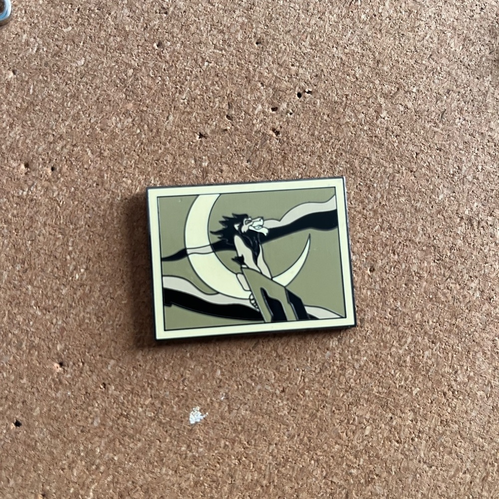 Stylish Tan and Black Enamel Pin